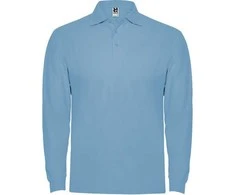Roly Ilgarankoviai polo marškiniai su briaunuota apykakle ESTRELLA L/S Dangaus mėlynas