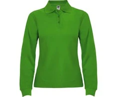 Roly Ilgarankoviai polo marškiniai su briaunota apykakle ESTRELLA WOMAN L/S Žolė žalia