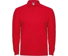Roly Ilgarankoviai polo marškiniai su briaunuota apykakle ESTRELLA L/S Raudona
