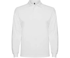 Roly Ilgarankoviai polo marškiniai su briaunuota apykakle ESTRELLA L/S Balta