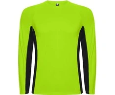 Roly Ilgomis rankovėmis reglano marškiniai iš poliesterio SHANGHAI L/S Fluorinė žalia/juoda