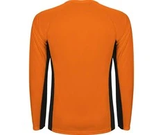 Roly Techniniai ilgomis rankovėmis reglano marškiniai SHANGHAI L/S Fluoro oranžinė/juoda