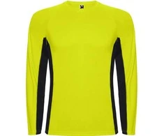 Roly Ilgomis rankovėmis reglano marškiniai iš poliesterio SHANGHAI L/S Fluoro geltona/juoda