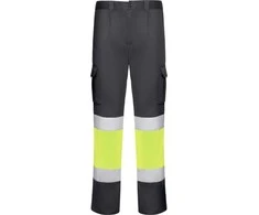 Roly Kelnės su gerai matomomis keliomis kišenėmis DAILY STRETCH HV Švino/fluoro geltona