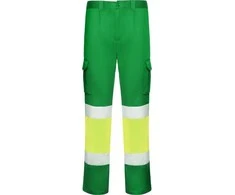 Roly Kelnės su gerai matomomis keliomis kišenėmis DAILY STRETCH HV Sodas žalia / fluoro geltona