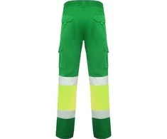 Roly Kelnės su gerai matomomis keliomis kišenėmis DAILY STRETCH HV Sodas žalia / fluoro geltona