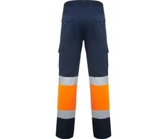 Roly Kelnės su matomomis kišenėmis DAILY STRETCH HV Tamsiai mėlyna / fluorescencinė oranžinė