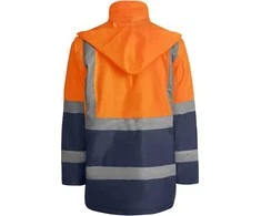 Roly Kombinuota ir paminkštinta gerai matoma parka MERAK Tamsiai mėlyna / fluorescencinė oranžinė