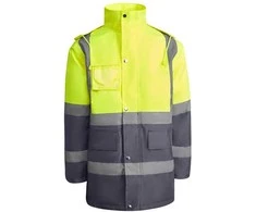 Roly Kombinuota ir paminkštinta gerai matoma parka MERAK Švino/fluoro geltona