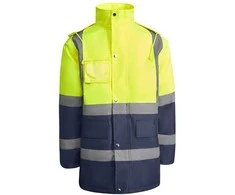 Roly Kombinuota ir paminkštinta gerai matoma parka MERAK Tamsiai mėlyna / fluorescencinė geltona