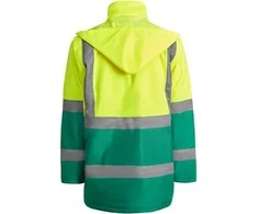 Roly Kombinuota ir paminkštinta gerai matoma parka MERAK Sodas žalia / fluoro geltona