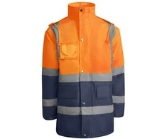 Roly Kombinuota ir paminkštinta gerai matoma parka MERAK Tamsiai mėlyna / fluorescencinė oranžinė