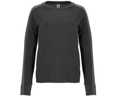 Roly Moteriškas džemperis iš dviejų audinių ir spalvų derinio ETNA Ebony/heather ebony
