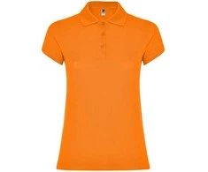 Roly Moteriški trumpų rankovių polo marškinėliai STAR WOMAN Oranžinė