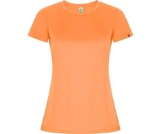 Roly Priglundantys trumpomis rankovėmis marškiniai CONTROL-DRY IMOLA WOMAN Fluoro oranžinė