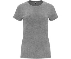 Roly Priglundantys trumpų rankovių moteriški marškinėliai CAPRI Heather pilkas