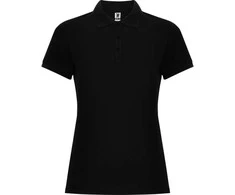 Roly Priglundantys trumpų rankovių polo marškinėliai PEGASO WOMAN PREMIUM Juoda