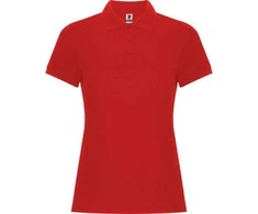 Roly Priglundantys trumpų rankovių polo marškinėliai PEGASO WOMAN PREMIUM Raudona