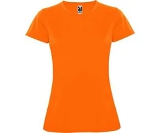 Roly Priglundantys trumpų rankovių techniniai marškinėliai MONTECARLO WOMAN Fluoro oranžinė