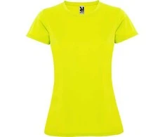 Roly Priglundantys trumpų rankovių techniniai marškinėliai MONTECARLO WOMAN Fluoro geltona