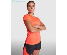 Roly Priglundantys trumpų rankovių techniniai marškinėliai MONTECARLO WOMAN Fluoro koralas