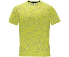 Roly Raštuoti trumpomis rankovėmis techniniai marškinėliai ASSEN Pixel fluor yellow