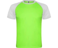 Roly Reglano stiliaus sportiniai marškiniai trumpomis rankovėmis INDIANAPOLIS Fluoro žalia/balta