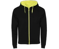 Roly Sportinė striukė iš nešukuotos vilnos su fluorescencinės spalvos detalėmis FUJI Juoda/fluoro geltona