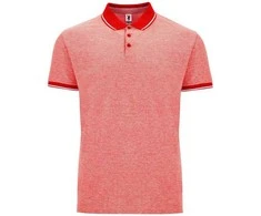 Roly Tamsiai mėlyni trumpų rankovių polo marškinėliai BOWIE Heather red