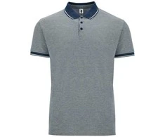 Roly Tamsiai mėlyni trumpų rankovių polo marškinėliai BOWIE Heather navy mėlynas