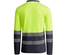 Roly Techniniai, gerai matomi ilgomis rankovėmis polo marškinėliai ATRIO LS Švino/fluoro geltona