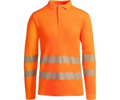 Roly Techniniai, gerai matomi ilgomis rankovėmis polo marškinėliai ATRIO LS Fluoro oranžinė