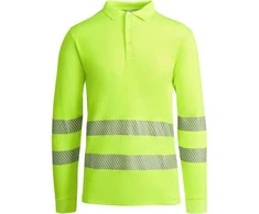 Roly Techniniai, gerai matomi ilgomis rankovėmis polo marškinėliai ATRIO LS Fluoro geltona