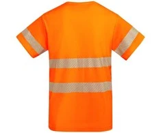 Roly Techniniai gerai matomi marškinėliai trumpomis rankovėmis TAURI Fluoro oranžinė