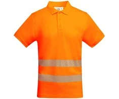 Roly Techniniai gerai matomi trumpomis rankovėmis polo marškinėliai ATRIO Fluoro oranžinė