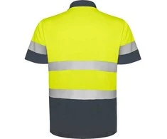 Roly Techniniai gerai matomi trumpomis rankovėmis polo marškinėliai POLARIS Švino/fluoro geltona