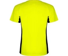 Roly Dvilypiai poliesterio techniniai marškinėliai su trumpomis rankovėmis SHANGHAI Fluoro geltona/juoda