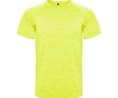 Roly Techniniai poliesterio marškinėliai su reglano rankovėmis AUSTIN Heather fluor yellow