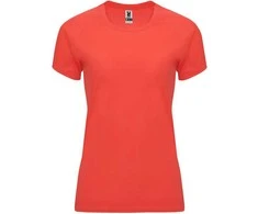 Roly Techniniai reglano marškinėliai iš CONTROL-DRY audinio BAHRAIN WOMAN Fluoro koralas