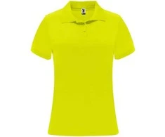 Roly Trumpų rankovių moteriški techniniai polo marškinėliai MONZHA WOMAN Fluoro geltona