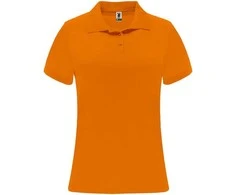 Roly Trumpų rankovių moteriški techniniai polo marškinėliai MONZHA WOMAN Fluoro oranžinė