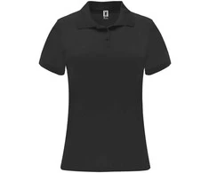 Roly Trumpų rankovių moteriški techniniai polo marškinėliai MONZHA WOMAN Juoda