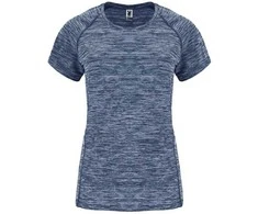 Roly Trumpų rankovių techniniai marškiniai moterims AUSTIN WOMAN Heather navy mėlynas