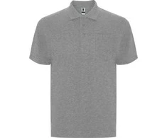Roly Trumpų rankovių polo marškinėliai su kišene kairėje krūtinės pusėje CENTAURO PREMIUM Heather pilkas