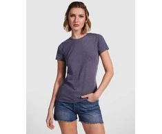 Roly Viržių imitacijos trumpų rankovių marškinėliai FOX WOMAN Heather denim
