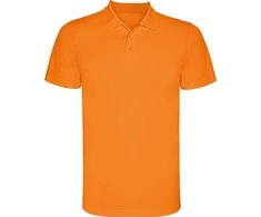 Roly Trumpų rankovių techniniai polo marškinėliai MONZHA Fluoro oranžinė