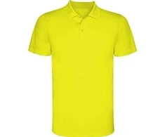Roly Trumpų rankovių techniniai polo marškinėliai MONZHA Fluoro geltona
