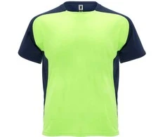 Roly Trumpų rankovių techniniai reglano marškinėliai BUGATTI Fluoro žalia / tamsi mėlyna