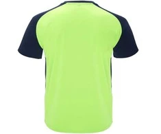 Roly Trumpų rankovių techniniai reglano marškinėliai BUGATTI Fluoro žalia / tamsi mėlyna