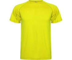 Roly Trumpų rankovių techniniai reglano marškinėliai MONTECARLO Fluoro geltona